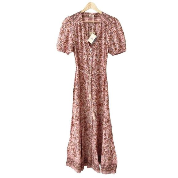 Faherty Pink Floral Maxi Dress - Picture 2 of 8